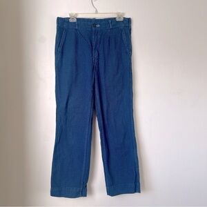 Vintage 90s Blue Black High Rise Straight Leg Gingham Pants M